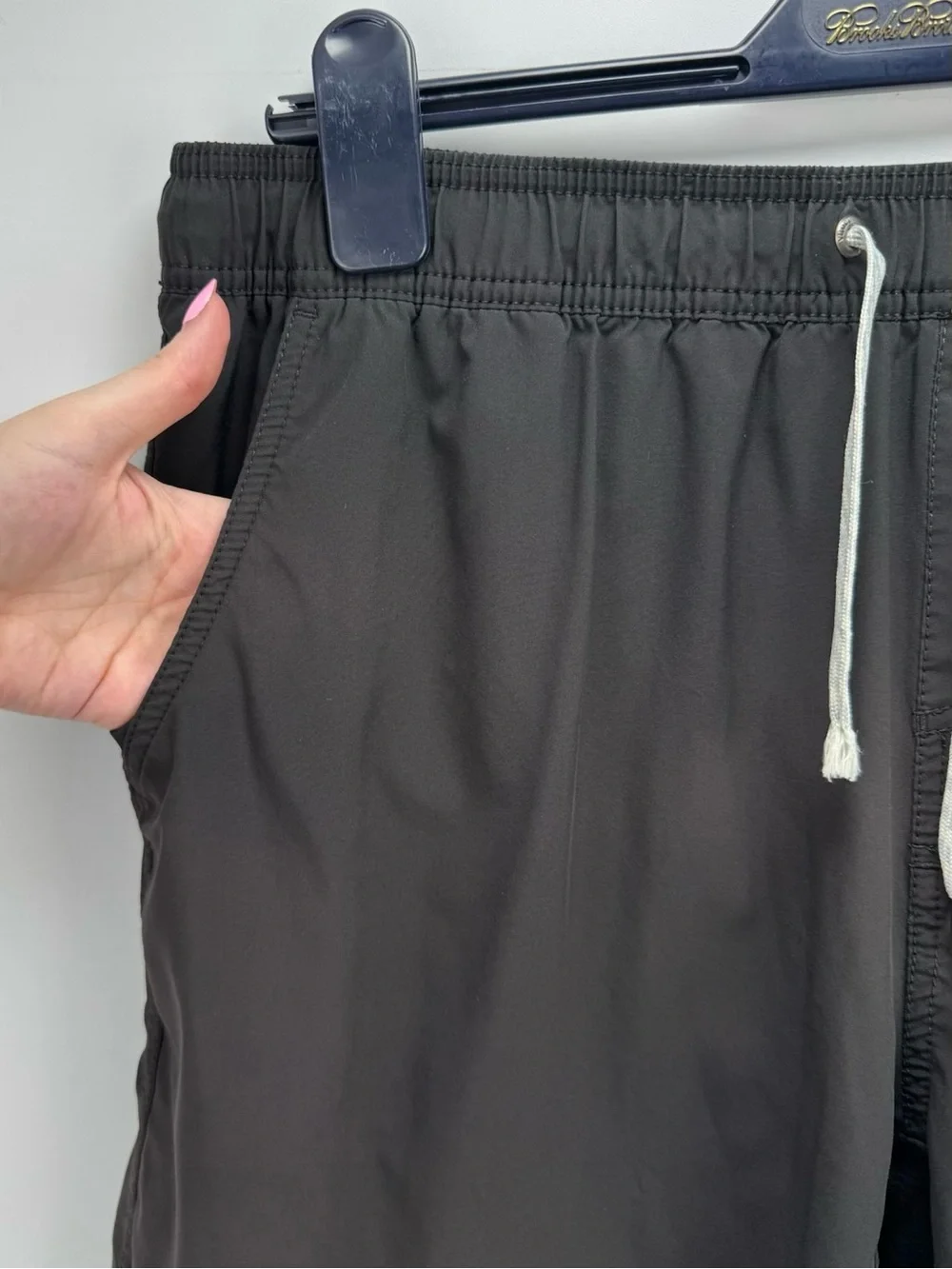 Vuori Men's Kore Black Athletic Shorts with White Drawstring - Lined